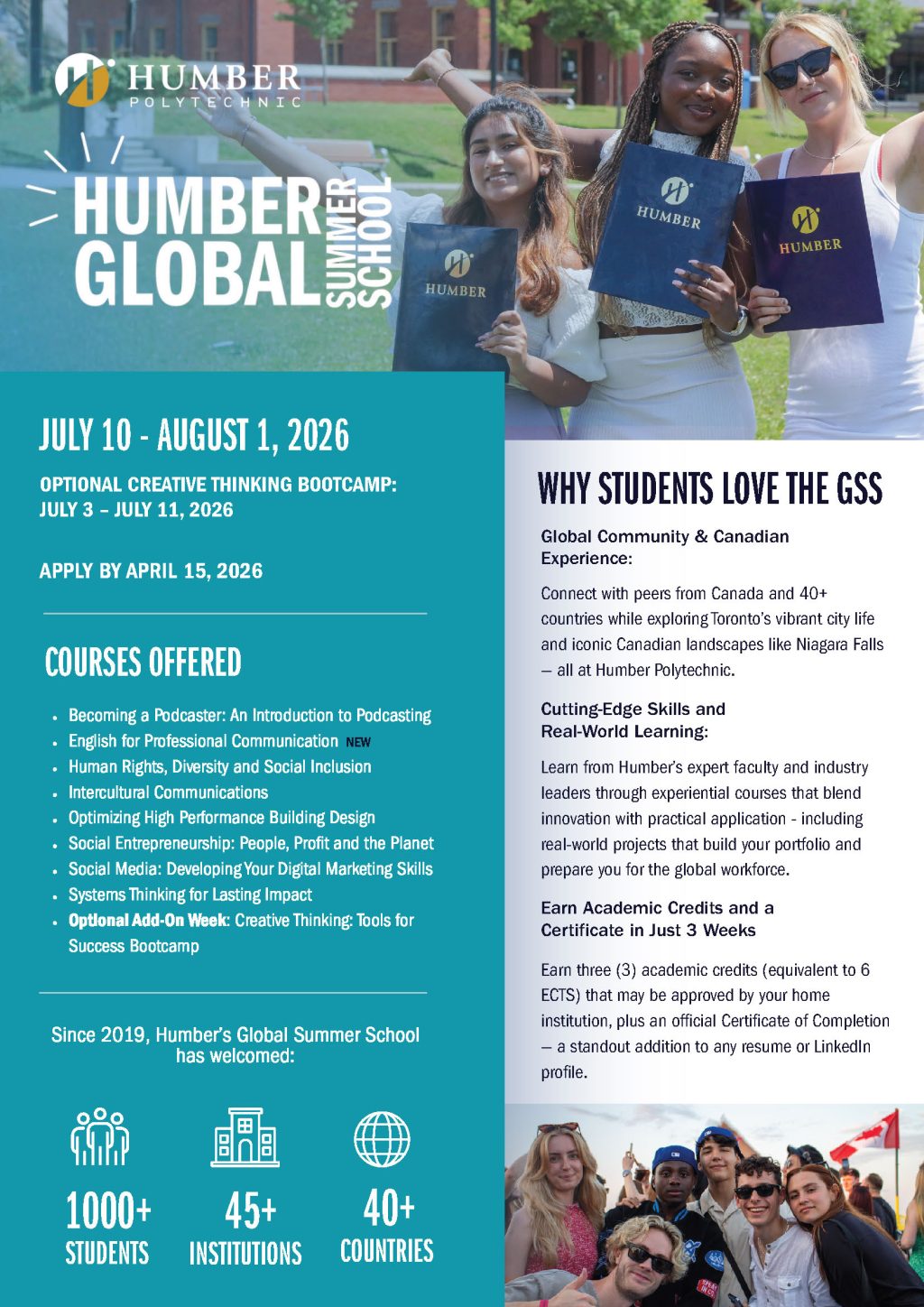 Go Global This Summer! Join the Humber Global Summer School 2026 in ...